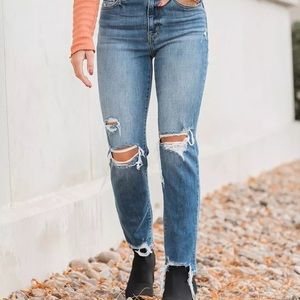 Willow & Root High Rise Mom Fit Jeans